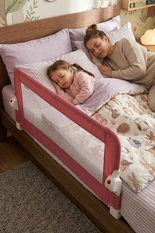 Wellgro Littles 110 48 CM Yatak Bariyeri, Çocuk Yatak Korkuluğu Pembe