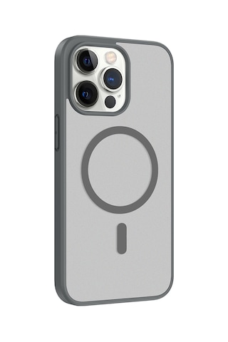 Ardemix Apple iPhone Uyumlu 14 Pro Max Kılıf M-safe Şarj Özellikli Zore Babet Kapak - Derin Mor