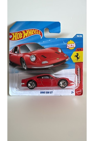 Hot Wheels Ferrari Dino 206 Gt Kırmızı Hot Wheels Ferrari Dino 206 Gt Kırmızı
