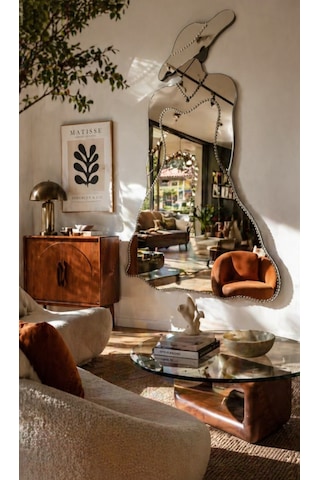 Dekorasyon Salon Aynası Gümüş - Bronz