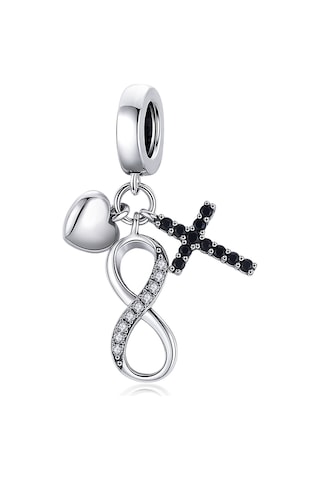 S925 Ayar Gümüş Sonsuzluk Sembolü Çapraz Kolye Dıy Bilezik Kolye Aksesuarları Çok Renkli