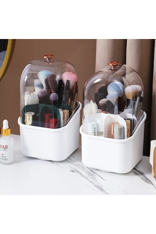 Youtek 360 Derece Dönebilen Büyük Kapasiteli Pembe Kalp Şekilli Kozmetik Saklama Kutusu, Masaj Ve Tuvalet İçin Pratik Çözüm Pembe