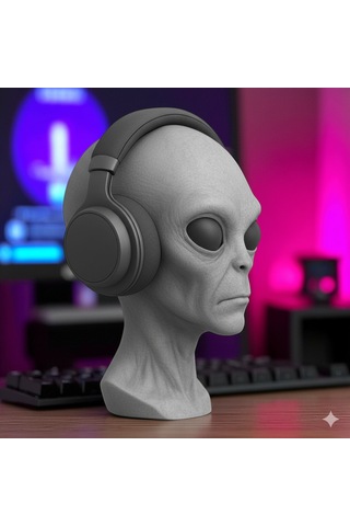 Alien Kulaklık Standı 3d Baskı Oyuncu Aksesuarı Masaüstü Dekor