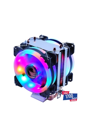 Gametech Freezer HD 2.0 AMD / Intel Gaming Rainbow Kule Tipi İşlemci Fanı 95 W TDP