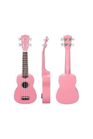 Puka Pk-10 Çantalı Pembe Renk Soprano Ukulele-Kılıf