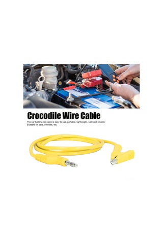 Wezone J.70035-1 4mm Sarı Elektrik Test İçin Esnek Kablolu Krokodil Klipsi Ve Muz Şarjı, 20a 3000v, Araç Aküleri, Silikon Kapaklı Dayanıklı