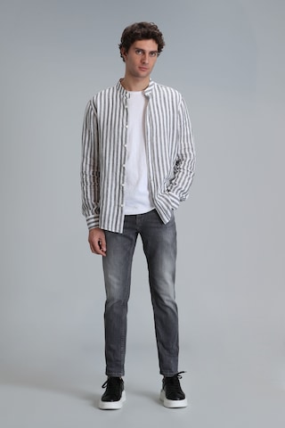 Lufian Frank Smart Jean Erkek Pantolon Regular Fit Koyu Gri Koyu Gri 111200184100160 Koyu Gri