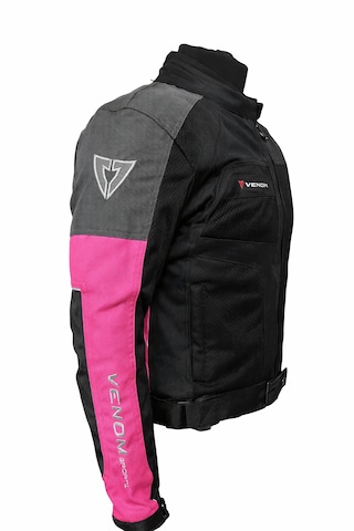 Venom Dynamic 4 Mevsim Ce Korumalı Pembe Kadın Motorcu Montu Bir Beden Büyük Alınız