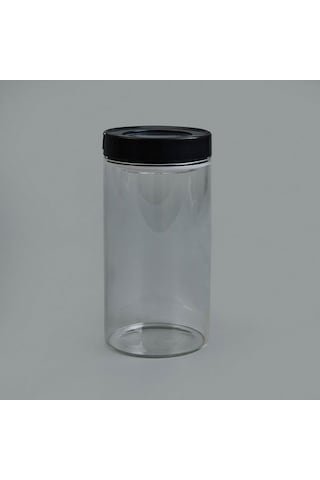 Tohana Vakumlu Cam Kavanoz - Şeffaf / Siyah - 600 Ml Şeffaf / Siyah