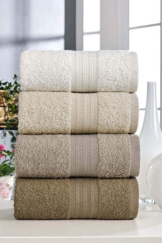 Kahve Rainbow Havlu Seti Kahve