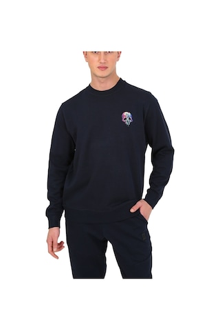 Esqudo Skull Erkek Sweatshirt ESWTP0001  Lacivert L