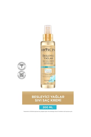 Bioxcin Besleyici Yağlar Sıvı Saç Kremi 200 Ml - Sülfatsız, Kuru Ve Yıpranmış Saçlar Saç Dökülme Karşıtı