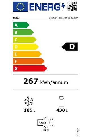 Beko 683614 IEB 615 LT No-Frost Kombi Tipi Buzdolabı