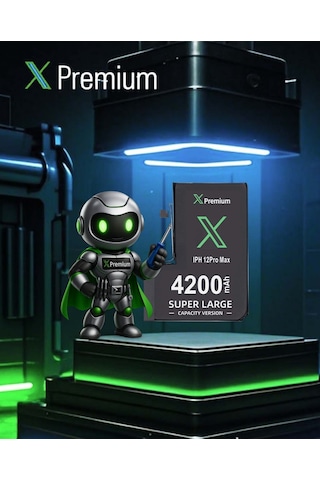 Apple Uyumlu iPhone 12 Pro Max Batarya Pil Süper Yüksek Kapasiteli Güçlendirilmiş 4200 Mah Xpremium