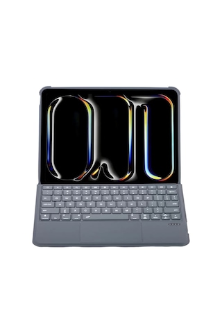 Newface Apple T5504d iPad Uyumlu Pro 11 2024 Kılıf Palermo Ledli Klavyeli Standlı Tablet Kılıfı - Siyah