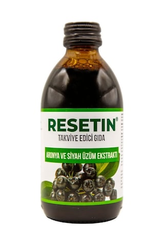 Resetin Aronya Ve Siyah Üzüm Ekstraktı Takviye Edici Gıda 250 Ml