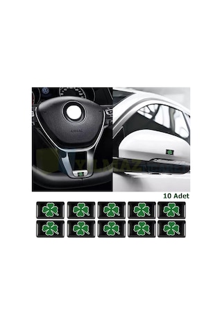 Alfa Romeo Yonca Logo Torpido Direksiyon Jant Vites Oto Sticker Damla Etiket