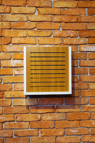 Modem Saklama Kutusu Sürgülü Yukarı Açılır 35 X 35 Çizgili Ceviz