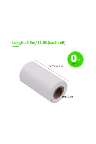 Shineyee Termal Kağıt Rulo 3 Adet/ Kutuda, 57x30mm, 5 Yıllık Muhafaza, Bpa'sız, Beyaz, 3.5m Uzunluk