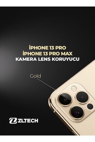 İphone 13pro/13pro Max Uyumlu Kamera Lens Koruyucu Gold