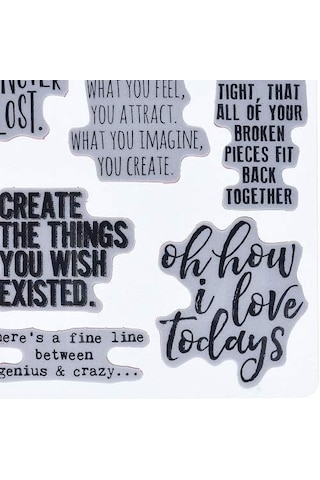 Stampers Anonim Cms252 Ponderings Tim Holtz Yapışkanlı Mühür, 17,8 X 21,6 Cm, Şeffaf Diğer