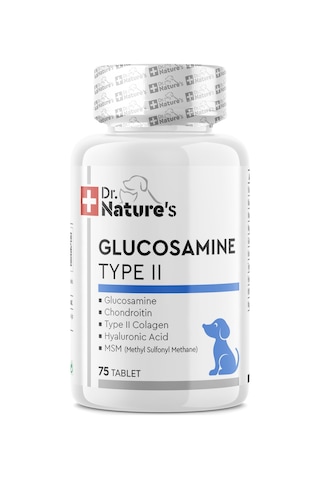 Dr. Nature's Dog Glucosamine Type II Köpek Besin Takviyesi 75 Tablet Dr. Nature's Dog Glucosamine Type II Köpek Besin Takviyesi 75 Tablet