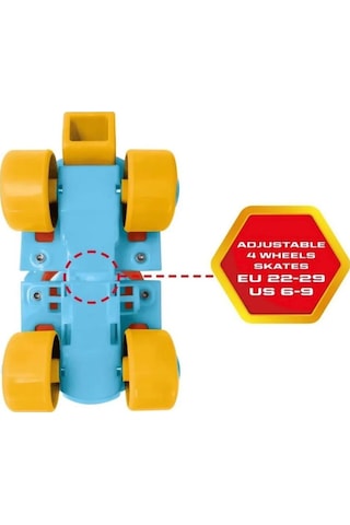 Paw Patrol Paten Seti - Ayarlanabilir 4 Tekerlekli Paten Ve Koruyucu Ekipman 22-29 Numara