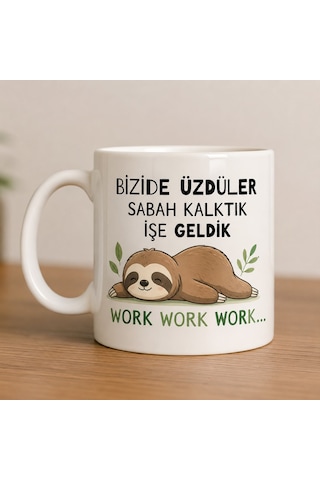 Bizide Üzdüler Sabah Kalktık İşe Geldik İş Temalı Kupa Bardak Beyaz Bizide Üzdüler Sabah Kalktık İşe Geldik İş Temalı Kupa Bardak Beyaz