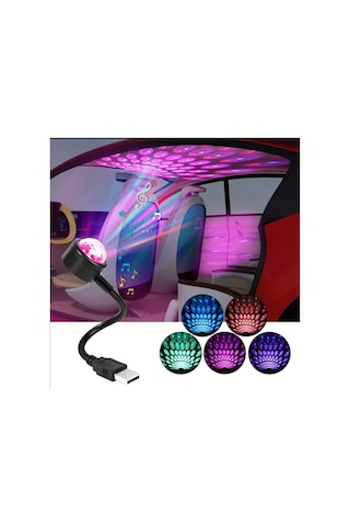Araç İçi Çok Renkli Tavan Ve Ayak Altı Led Işık Oto İçi Aydınlatma 1 Adet