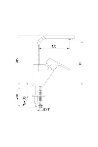 Ar Lunetta Lavabo Bataryası Mat Siyah Kuğu Borulu 103588108
