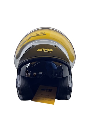 Kask Evo Marka Çenesiz Yarım Kask Mat Siyah