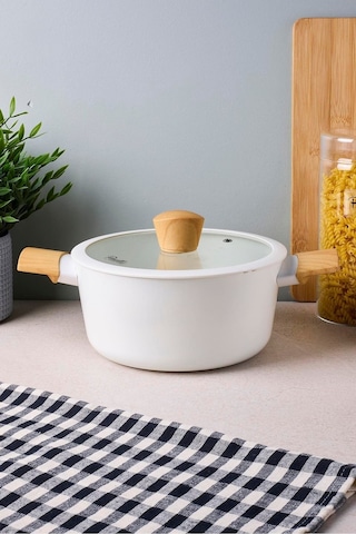 Danish Cook Beige İndüksiyon Tabanlı Derin Tencere 20 Cm Bej Bej