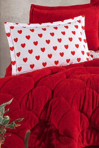 Nordqueen Wellsoft Çift Kişilik Uyku Seti Çift Taraflı Amor Beyaz