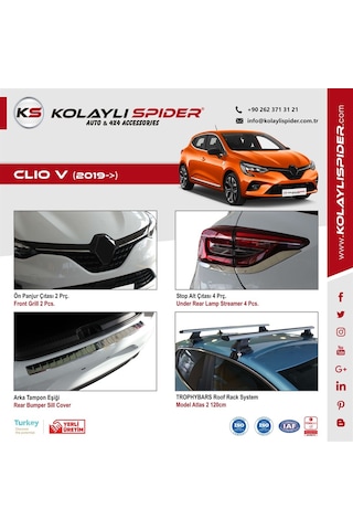Renault Clio 5 Bagaj İç Eşiği 2 Prç Krom 2019 Ve Sonrası