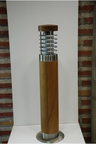 Teak Ağacı E27 Bahçe Aydınlatma Bollard Kahverengi