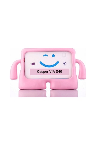 Via S40 10.4 İnç Uyumlu Fuchsia İbuy Standlı Eğlenceli Çocuk Ruhlu Tablet Kılıfı