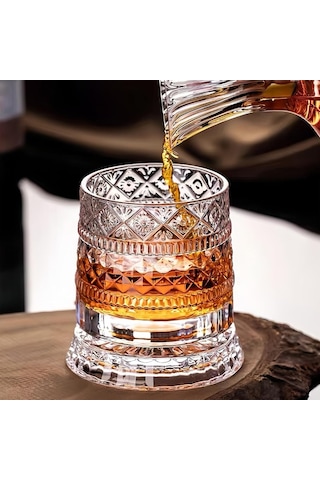 Büro Ev Ofis Mutfağı İçin 280ml 360 Dönen Kristal Cam Bardak Diğer