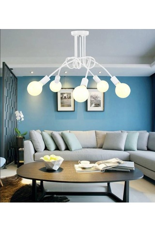 Ruicoo Endüstriyel Tarz 3 Başlıklı Siyah Avize - Oturma Odası, Yemek Odası Ve Yatak Odası İçin Şık Dekor Siyah