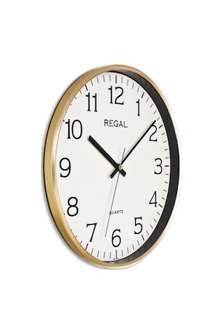 0250 Gı Ince Çerçeve Slim Regal Duvar Saati Bej
