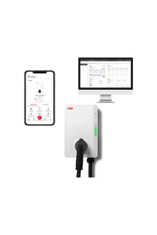 Abb Terra AC 22 KW Duvar Tipi Kablolu Elektrikli Araç Şarj İstasyonu