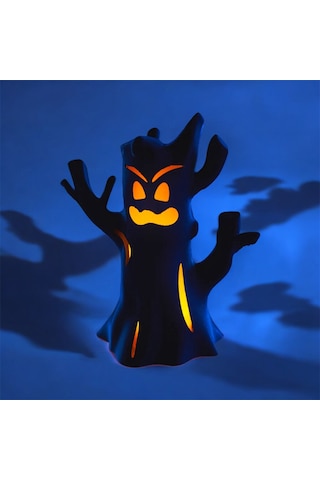 Cadılar Bayramı Led Mumlu Canavar Ağaç Halloween