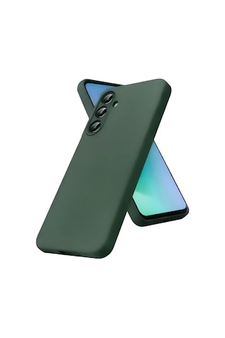 Samsung Uyumlu Galaxy A57 5g First Silikon - Koyu Yeşil Diğer