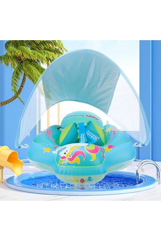 Bebek Yüzme Simidi Şişme Yüzme Simidi Güneşlik İle Plaj Su