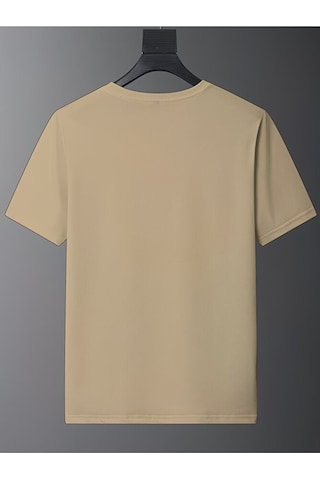 Nevermind Sevgili Kombini Tişört 2 Li Set Unisex Minimal Yüz Baskılı Çift T Bej