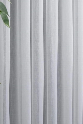 Seyfioğulları Taç Bambu Şantuk Tülperde Seyrek Pile Kırık Beyaz