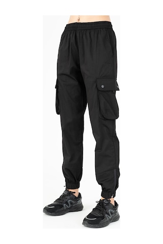 Maraton Comfort Kadın Dönüşlü Lastik Paça Siyah- Pantolon Siyah-