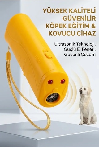Bay Taşınabilir Ultrasonik Köpek Kovucu Eğitim Ve Uzaklaştırma Cihazı Fenerli Sarı Ürün Najmaddin
