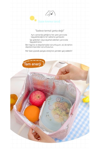 Termal Ve Soğuk Öğle Yemeği Çantası Çantası-pembe Pembe