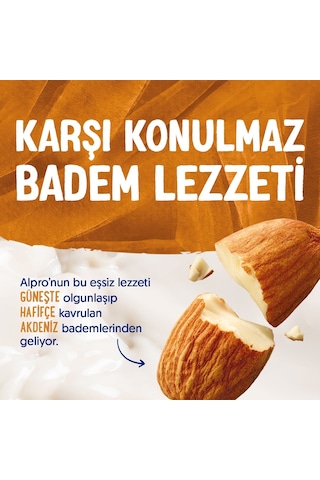 Alpro Badem Sütü 8x1 L Vegan Laktozsuz Bitkisel Bazlı