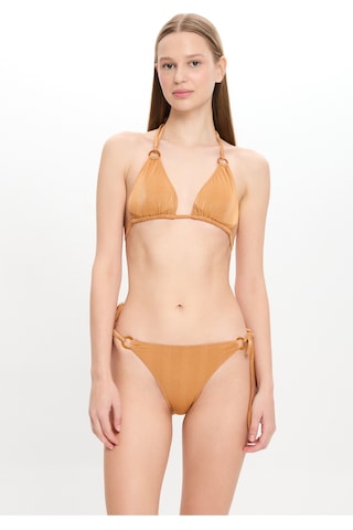 Toosalty Kadın Ten Rengi Simli Küçük Üçgen Bikini Takımı 25sw030st Bej